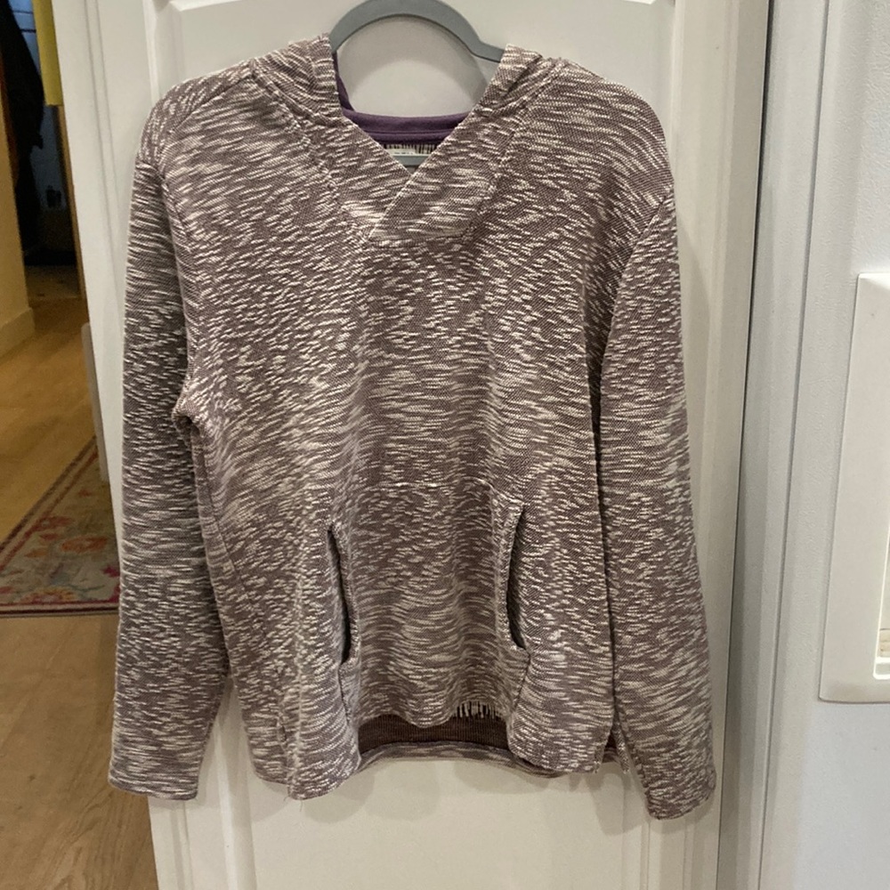 Hang Ten hooded poncho. Purple with white stitching. Size M